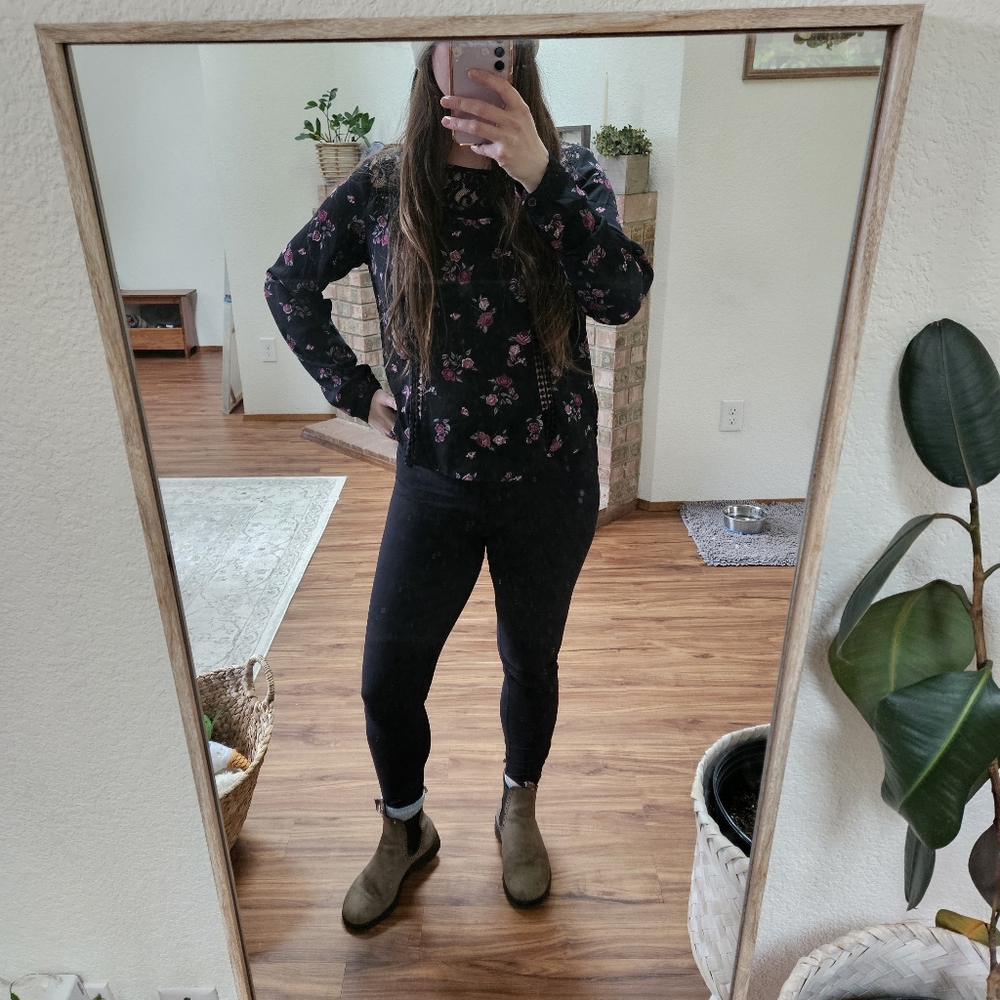 TARGET | Black Floral Blouse